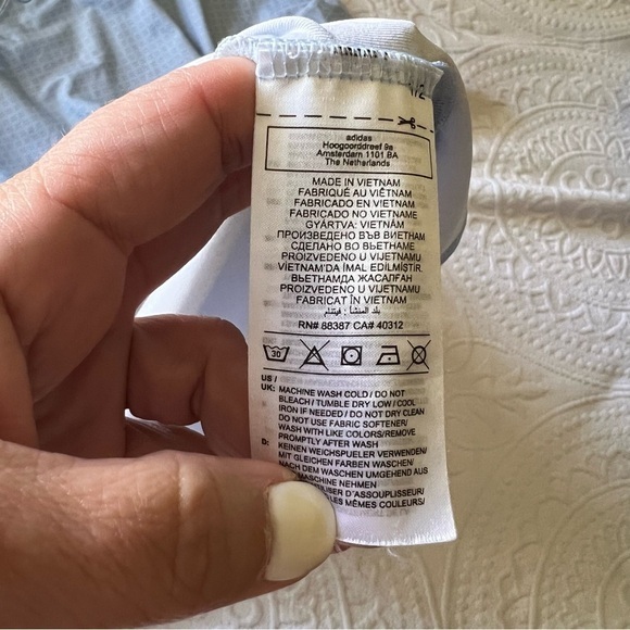 ADIDAS Diamond Dot Print Sport performance Polo  Shirt SIZE 2XL blue golf - Picture 6 of 6